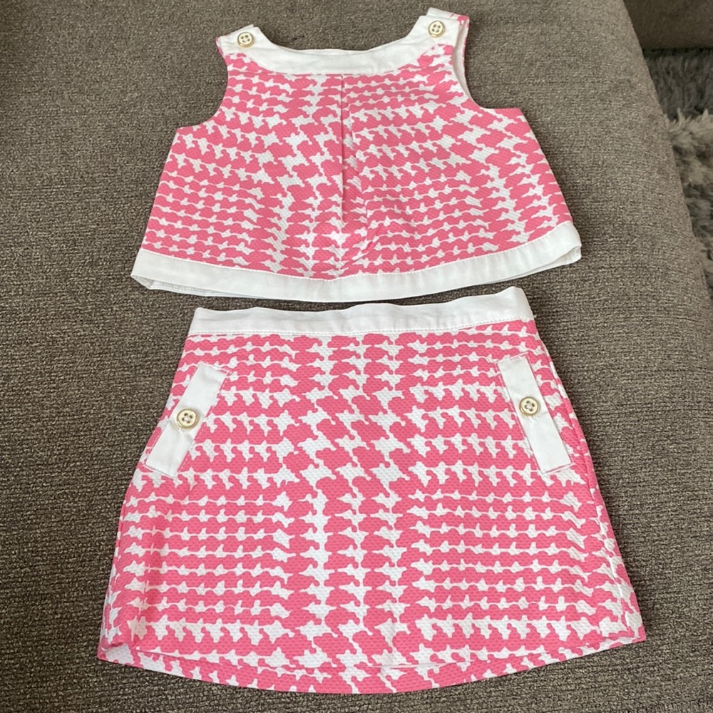 NWT Janie and Jack “Elle Woods” matching skirt and tank top set size 3-6 month